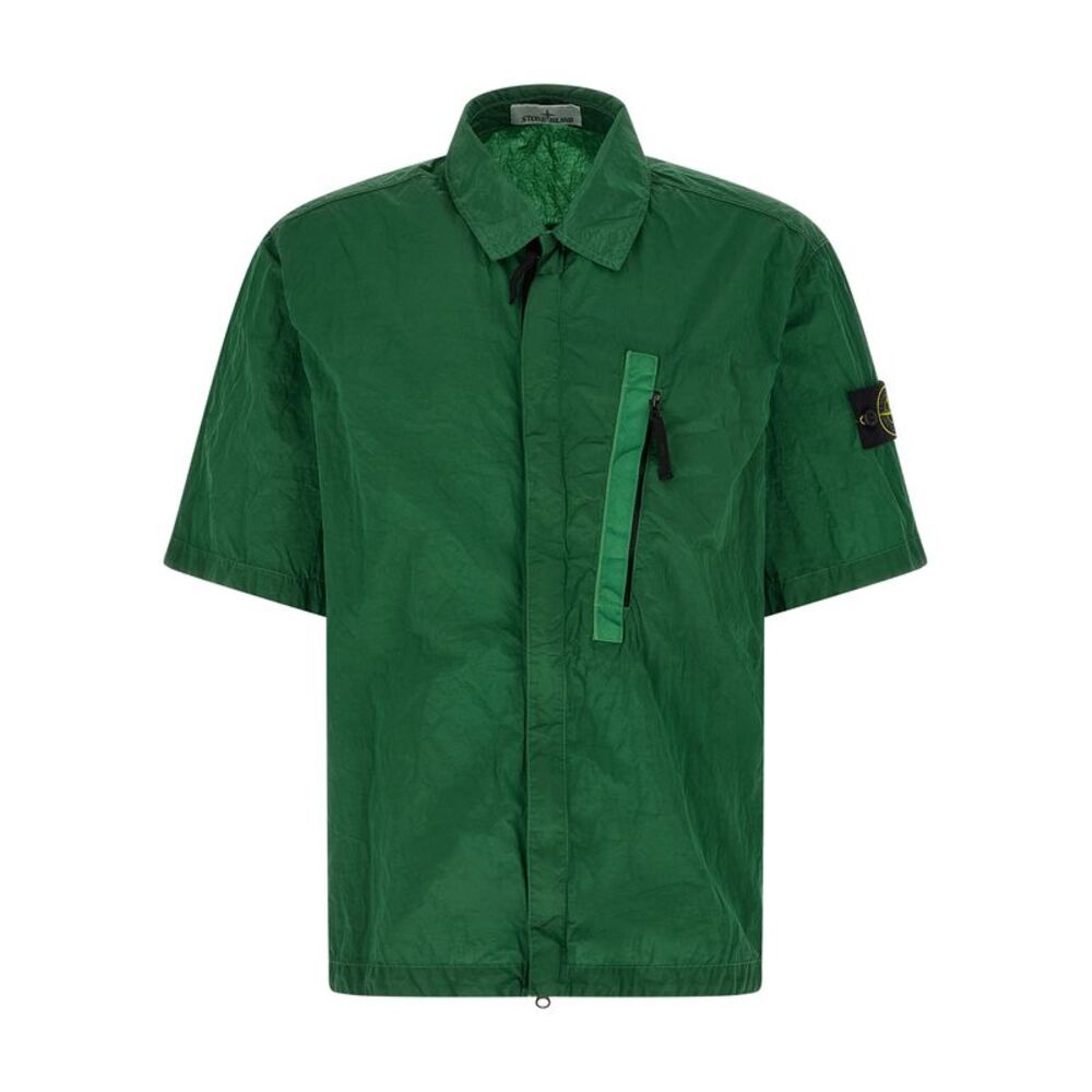 Stone Island Bicolor Polyamide Men's Blouse